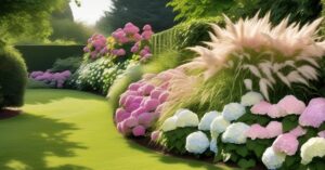 Szpaler z hortensji i traw: Stwórz efektowną aranżację ogrodową!